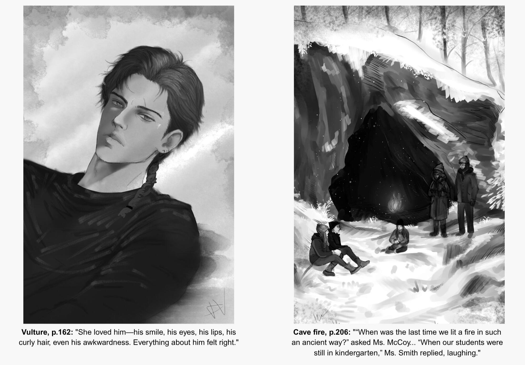 Illustrations to the Where the Dark Is Hungry: Digital (Krita, XP-Pen), 2026